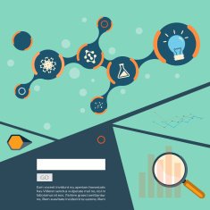 Set of flat design concepts for web and printing N2