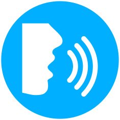 Speaking icon on a round button - RoundSeries