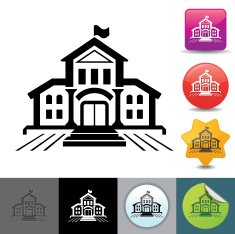 School Building Icon N10