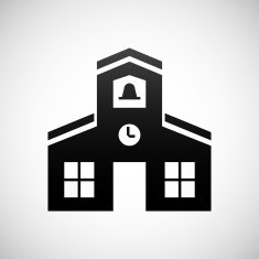 Schoolhouse icon on a white background N2