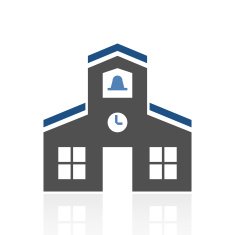 Schoolhouse icon on a white background N3
