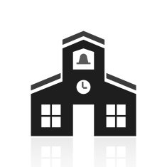 Schoolhouse icon on a white background N4