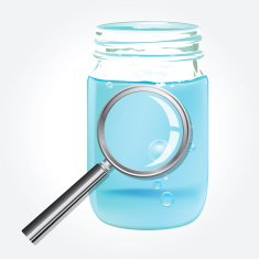Black Chalkboard Background With a Square Icon Water