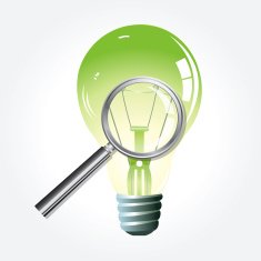Light Bulb and Magnifying Glass