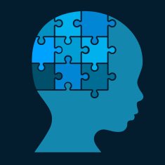 Color Puzzle Human Head Silhouette Vector