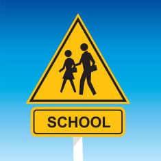 School Zone Crossing Sign free image download