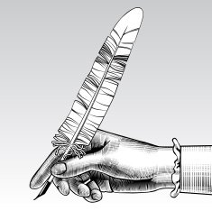 Woman's hand with a pen