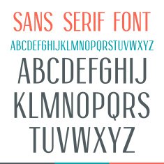 Sans serif narrow font