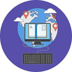 Distance education concept Flat design N2