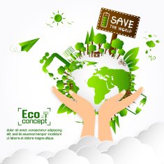 Ecology concept save world vector illustration N14