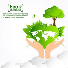 Ecology concept save world vector illustration N19
