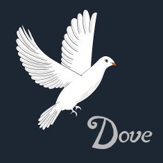 Bird dove vector illustration N2