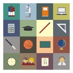educational icon set in color N2