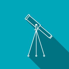 Telescope web icon vector illustration N2