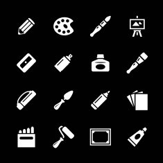 Set icons of art