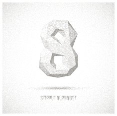Number 8 from Stipple Alphabet