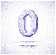 Number 0 from Stipple Alphabet