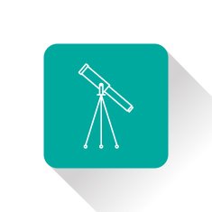 Telescope web icon vector illustration N3