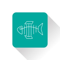 Vector icon of fishbone N3
