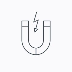 Magnet icon Magnetic power sign