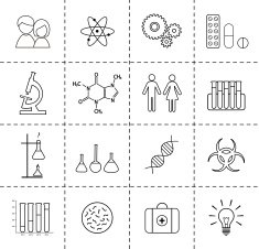 Set of science icons