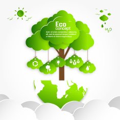 Ecology concept save world vector illustration N46