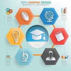 Education info graphic design vector N2