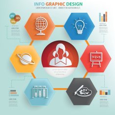 Education info graphic design vector N5