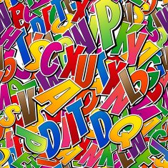 Letters seamless pattern