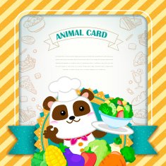 adorable animal card template