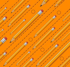 Seamless vector background with pencils N2