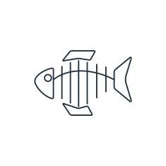 Vector icon of fishbone N4