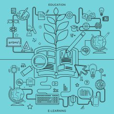 education and e-learning concepts