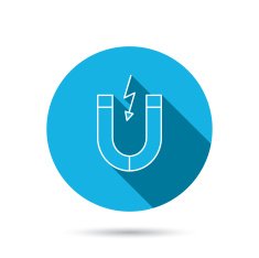 Magnet icon Magnetic power sign N4