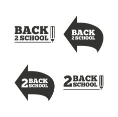 Back to school icons Studies after the holidays N2