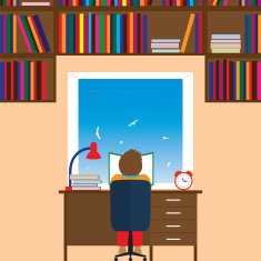 Child reading a book N4