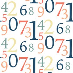 Seamless Number Pattern N2