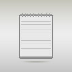 blank lined notebook