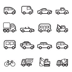 Car icons Collection set
