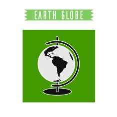 Vector earth globe N5