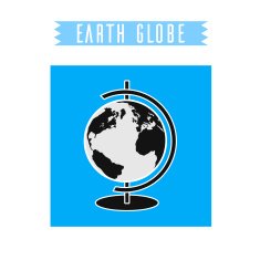 Vector earth globe N6