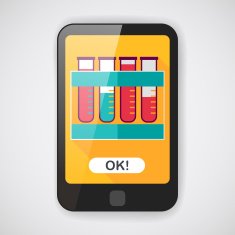 test tube flat icon with long shadow N7