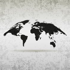 Stylish world map crumpled paper in bulk form N2