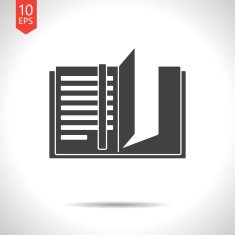 Vector notebook icon Epsflat black0