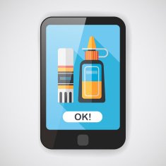 glue flat icon with long shadow eps10 N3