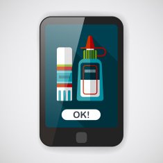 glue flat icon with long shadow eps10 N4