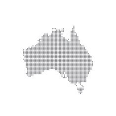Detailed map of Australia in the dot Vector illustration N2