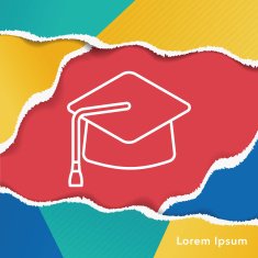 Graduation cap line icon