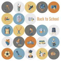 school and education icons N35