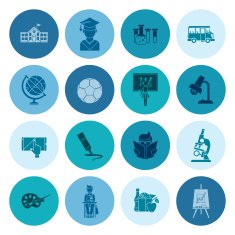 school and education icons N38